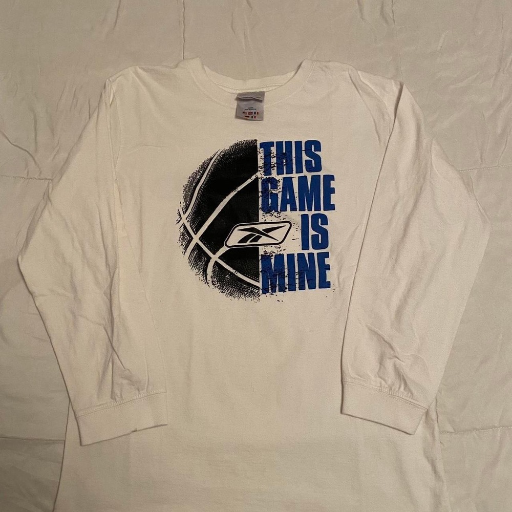 Y2K Reebok‎ basketball long sleeve, nice graphic Youth L